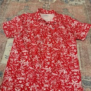 Columbia Red and White Patterned Men's Shirt